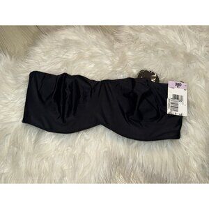 Lilyette 939 Tailored Strapless Minimizer Bra Unlined UW Womens 38D Black New
